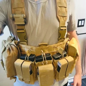 AK Tactical Recon Chest Rig Padded Cross-back Shoulder Strap 3 Built in stacker.
